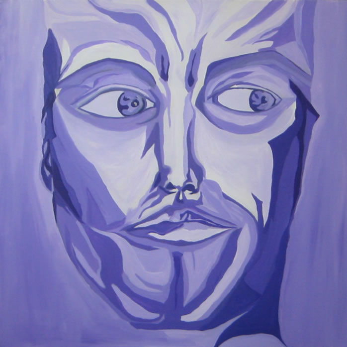 Purple Adam, Santina Rico, Abstract Art